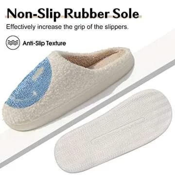 Bevaney Smile Face Slippers for Women – Cozy & Cute Plush Slippers