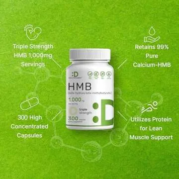 Ultra Strength HMB Supplements 1000 mg 300 Capsules