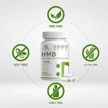 Ultra Strength HMB Supplements 1000 mg 300 Capsules