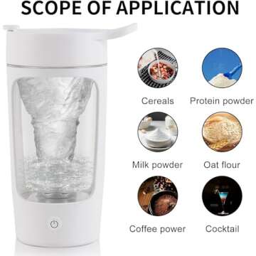 JOTER & LIBEAR Electric Shaker Bottle, Made with Tritan - BPA Free - Portable Mixer Cup/USB Recharge...