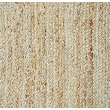 Gautam International Scallop Pattern Jute Bohemian Area Rug (4'x6', Light Pink)