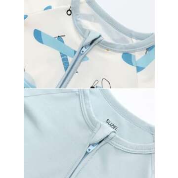 SUZEL Baby Bamboo Footless Pajamas For All Seasons