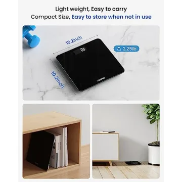 RENPHO Digital Bathroom Scale with LED Display, 400 lb Capacity