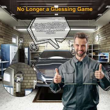 Angooni 16" Convex Driveway Mirror, Upgrade Wide Angle View, Adjustable Blind Spot Mirror, Traffic M...