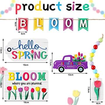 5 Pieces Tiered Tray Decor for Stylish Spring Home Decorations