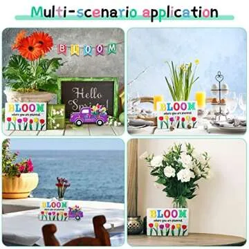 5 Pieces Tiered Tray Decor for Stylish Spring Home Decorations