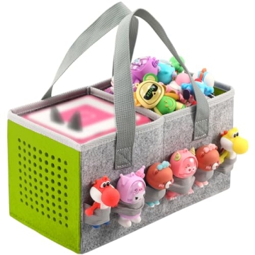 Seracle Carrying Case for Toniebox Starter Set & Figurines (Gray+Green)