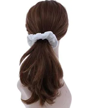 Velvet Scrunchies Ultra Soft - Set of 2 (White)