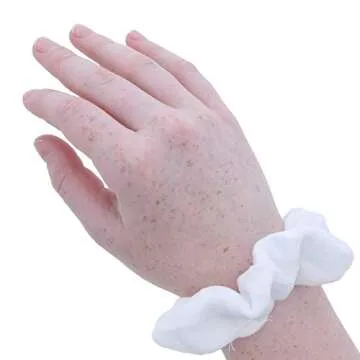 Velvet Scrunchies Ultra Soft - Set of 2 (White)