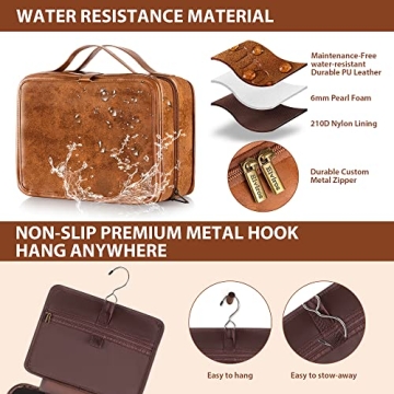 Elviros 3-in-1 Multifunctional Toiletry Bag for Travel