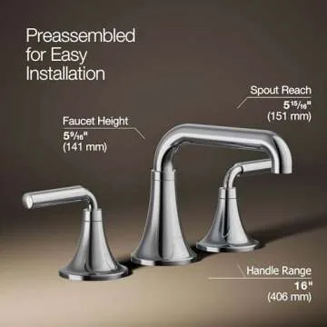 KOHLER Tone Widespread Bathroom Sink Faucet - 1.2 GPM