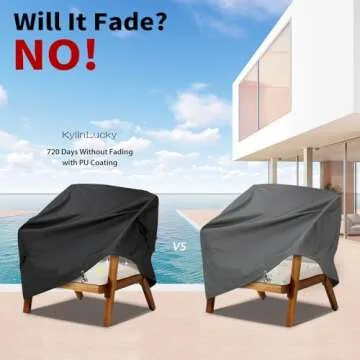 KylinLucky Patio Furniture Covers Waterproof 29W x 30D x 36H inches 2 Pack, Lawn Outdoor Chair Cover Black