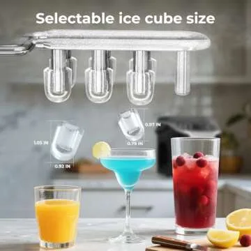 Portable Ice Maker Produces Ice in Minutes - 26lbs Daily
