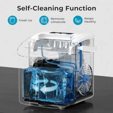 Portable Ice Maker Produces Ice in Minutes - 26lbs Daily