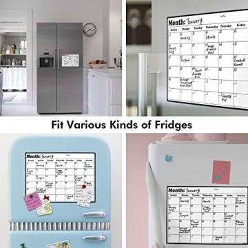 Fridge Calendar Magnetic Dry Erase Calendar for Organizing