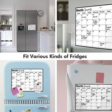 Fridge Calendar Magnetic Dry Erase Calendar for Organizing