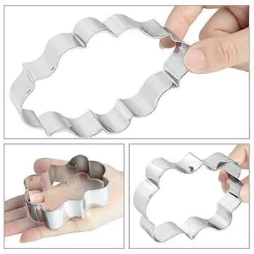 BakingWorld 12-Piece Plaque Frame Cookie Cutter Set