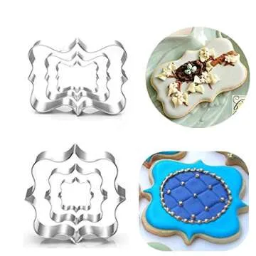 BakingWorld 12-Piece Plaque Frame Cookie Cutter Set