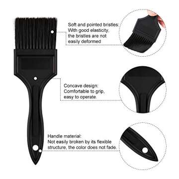 5 Pieces Balayage Tint Brush, Painter Hair Color Brush, Hair Dye Brushes Kit, Hair Color Dye Brush T...
