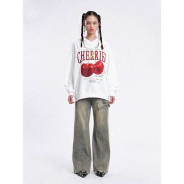 Aelfric Eden Cherry Graphic Hoodies Streetwear Hooded Sweatshirt Pullover Hip Hop Fashion Hoodies Unisex