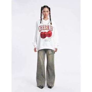 Aelfric Eden Cherry Graphic Hoodies Streetwear Hooded Sweatshirt Pullover Hip Hop Fashion Hoodies Unisex