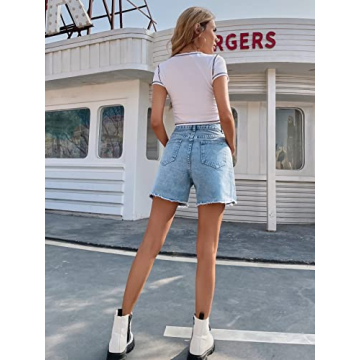 SweatyRocks High Waist Denim Shorts Summer Hot Pants