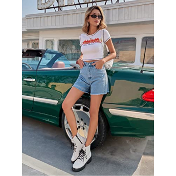 SweatyRocks High Waist Denim Shorts Summer Hot Pants