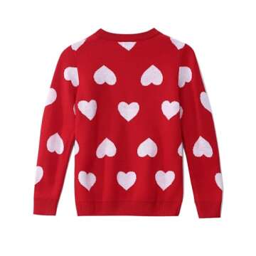 UELoop Valentine's Day Sweater for Kids Girls Funny Cute Holiday Outfits Romantic Spring Winter Knit...