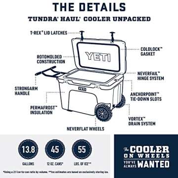 Yeti Tundra Haul Hard Wheeled Cooler Rescue Red