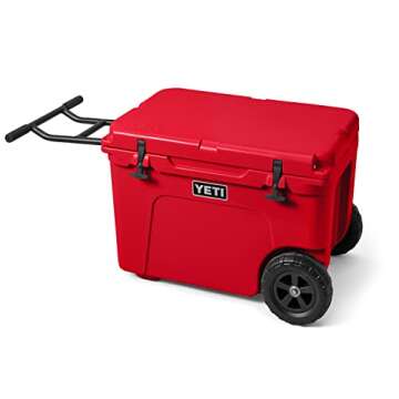 Yeti Tundra Haul Hard Wheeled Cooler Rescue Red