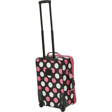 Rockland Softside Luggage Set - Multi/Pink Dot 2-Piece