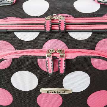 Rockland Softside Luggage Set - Multi/Pink Dot 2-Piece