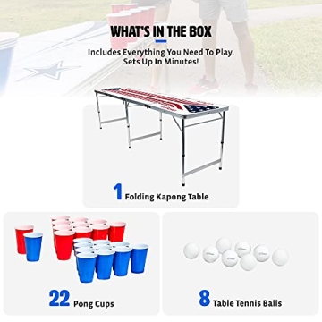 Easy Folding KA-Pong Table for Parties