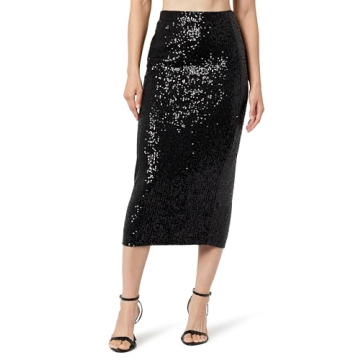 The Drop Women's Bianca Sequin Midi Skirt - Perfect for Parties & Events
