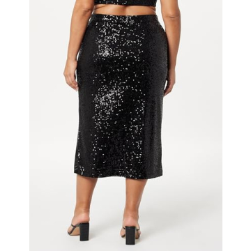 Bianca Sequin Midi Skirt by The Drop - Stunning & Stylish