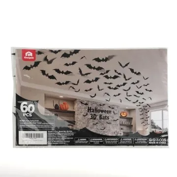 Coogam 60PCS Halloween Bats for Spooky Home Decor