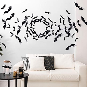 Coogam 60PCS Halloween Bats for Spooky Home Decor