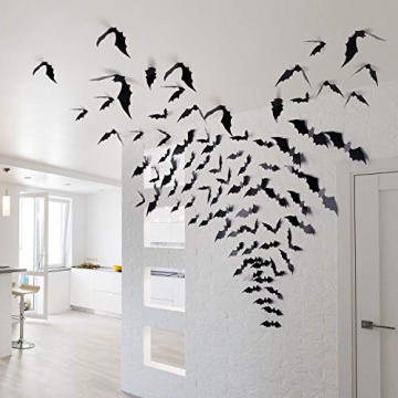 Coogam 60PCS Halloween Bats for Spooky Home Decor