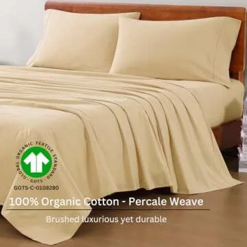Luxury Organic Cotton Queen Size Sheets Set - Eco-Friendly