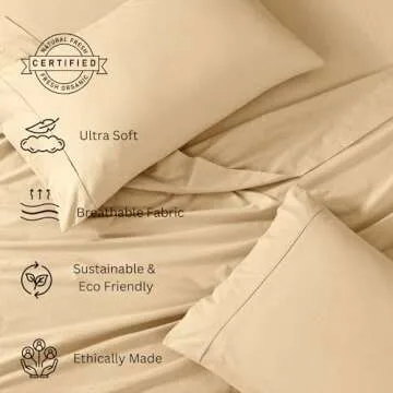 Luxury Organic Cotton Queen Size Sheets Set - Eco-Friendly