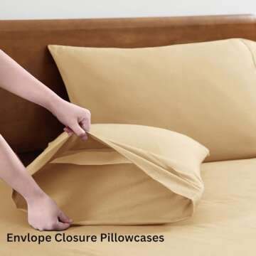 Luxury Organic Cotton Queen Size Sheets Set - Eco-Friendly