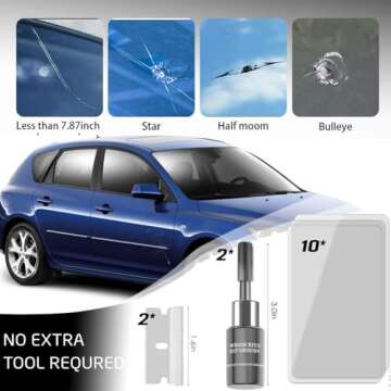 Windshield Repair Kit: Cracks Gone Nano Glass Repair Kit for Automotive Use