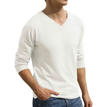 Sailwind Men's V-Neck Wool Blend Pullover Sweater