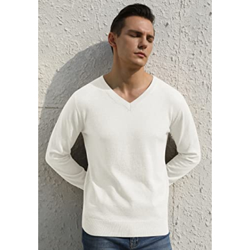 Sailwind Men's V-Neck Wool Blend Pullover Sweater