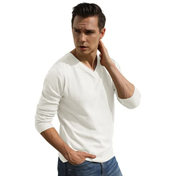 Sailwind Men's V-Neck Wool Blend Pullover Sweater