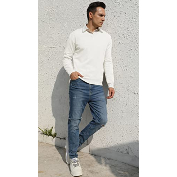 Sailwind Men's V-Neck Wool Blend Pullover Sweater