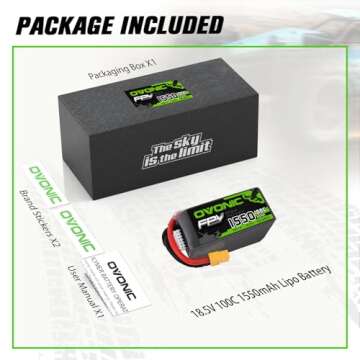 OVONIC 5s Lipo Battery 100C 1550mAh for Drones
