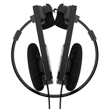 Koss Porta Pro Black On-Ear Headphones, Retro Style, Collapsible Design, Case Included, Black