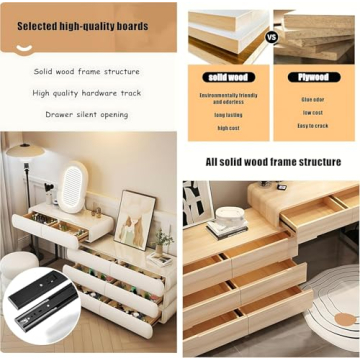 Elegant Pesnllov Vanity Set with LED Mirror and Chair