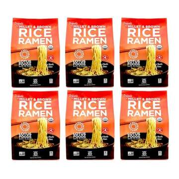 Lotus Foods Organic Gluten-Free Millet & Brown Rice Ramen Noodles - Nutty Flavor, 10 Oz, 6 Count
